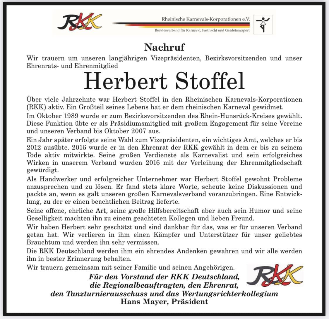 Read more about the article Nachruf auf Herbert Stoffel